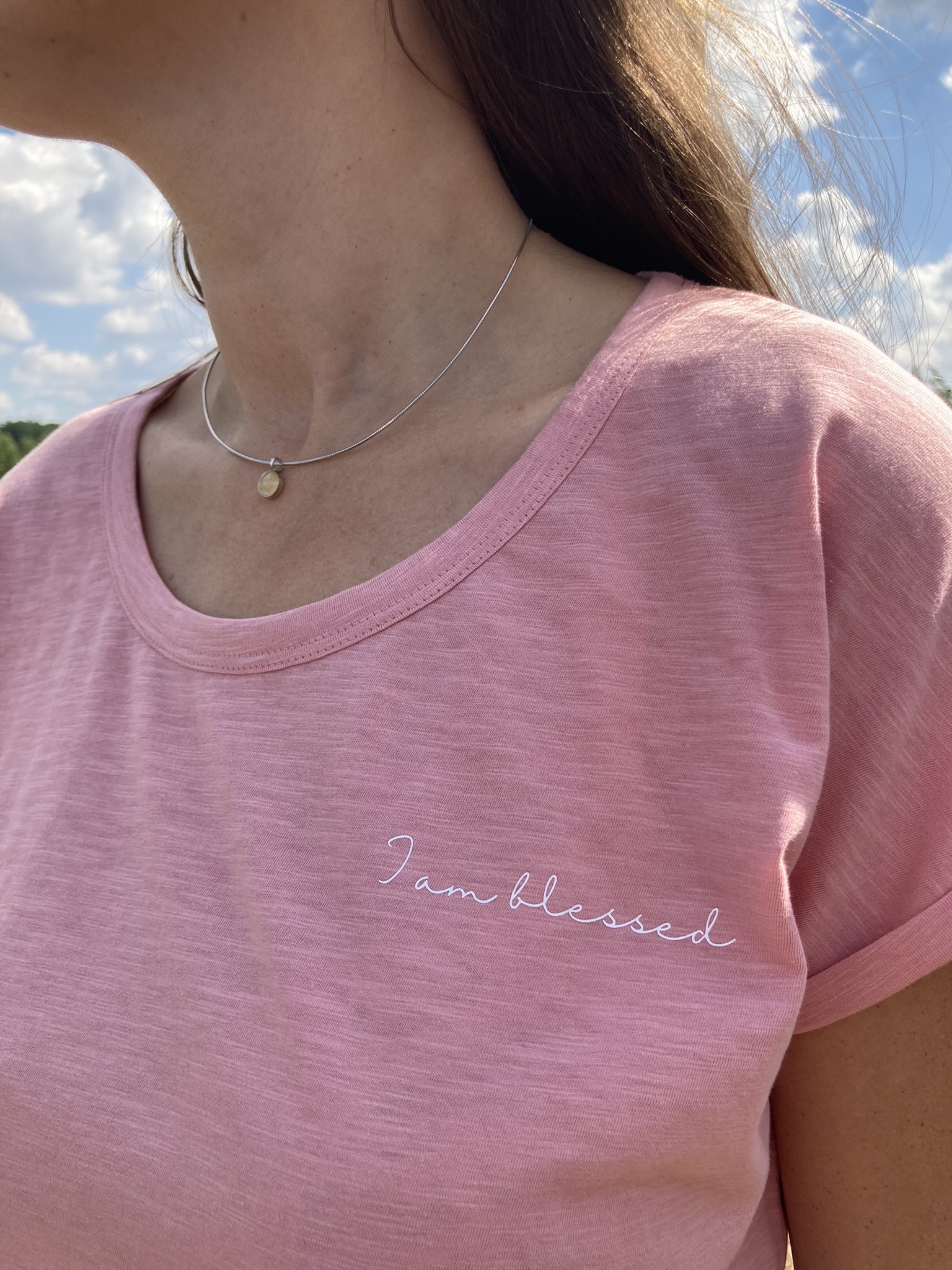 I am blessed t-shirt met opgerold mouwtje - Afbeelding 5