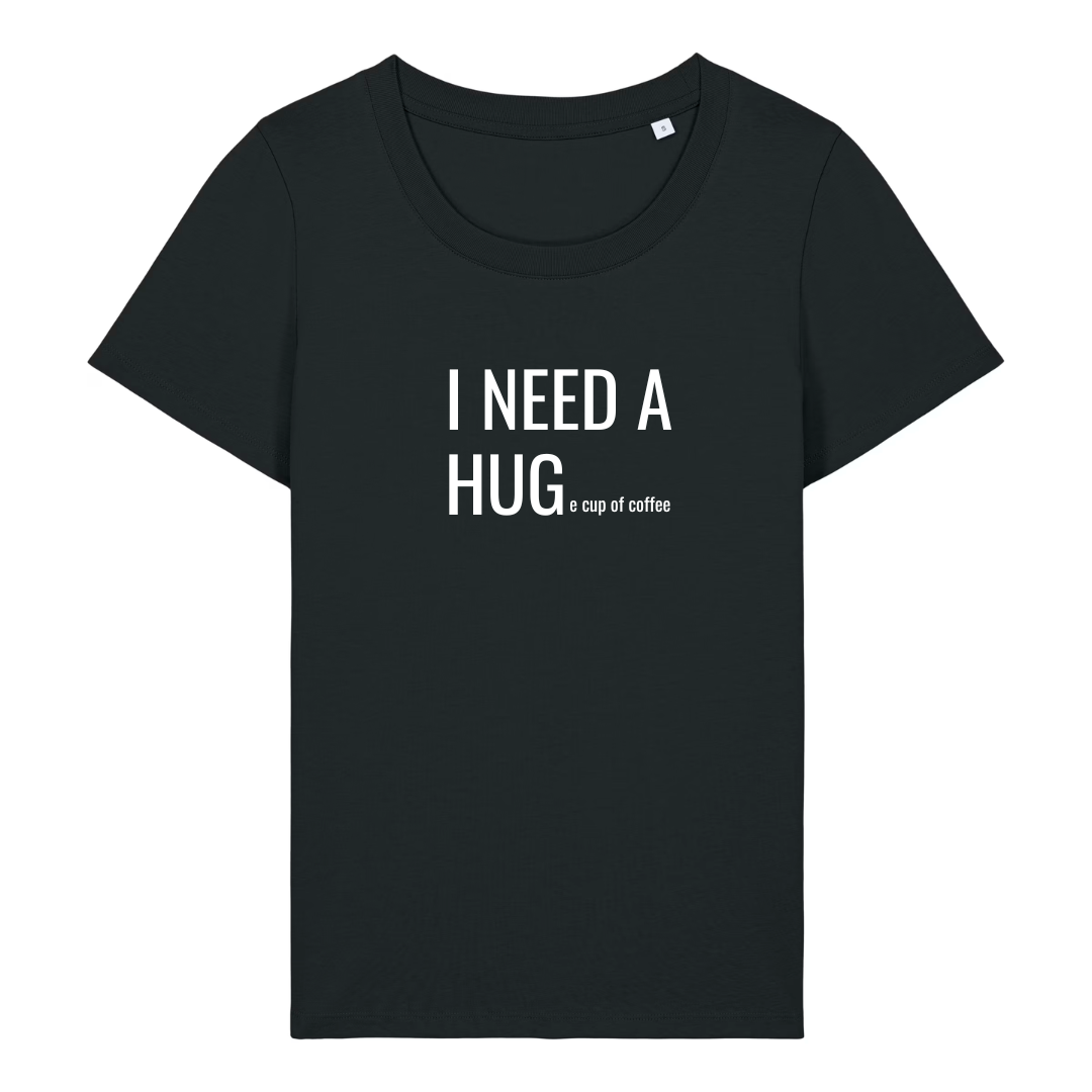 I NEED A HUGe cup of coffee T-shirt ronde hals - Afbeelding 11