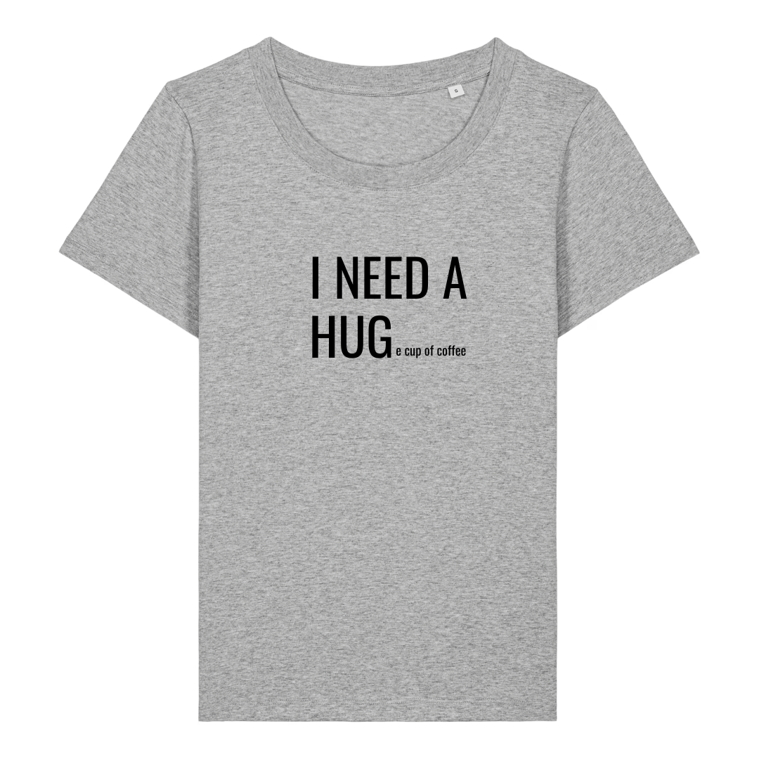 I NEED A HUGe cup of coffee T-shirt ronde hals - Afbeelding 4