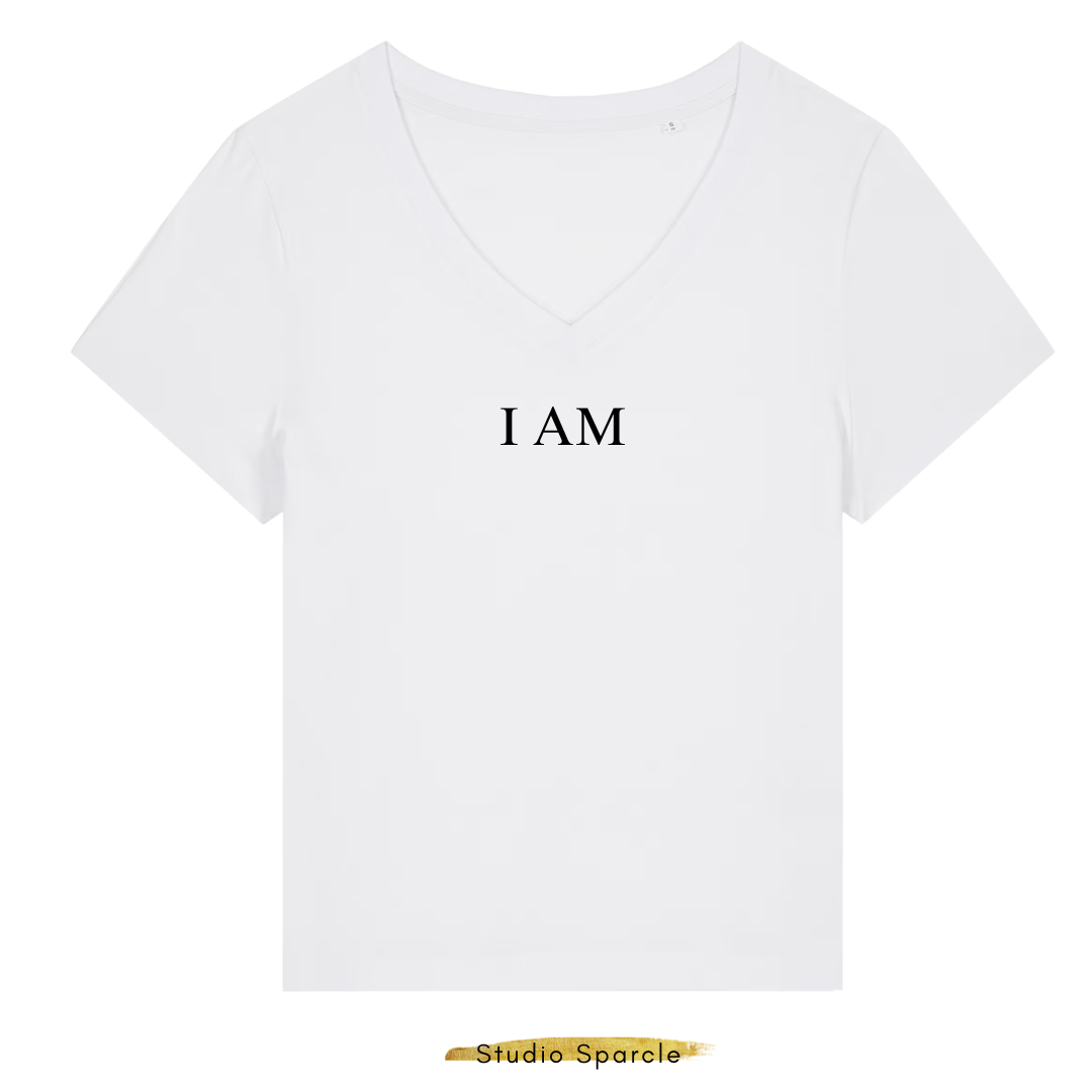 I AM T-shirt V-hals - Afbeelding 7