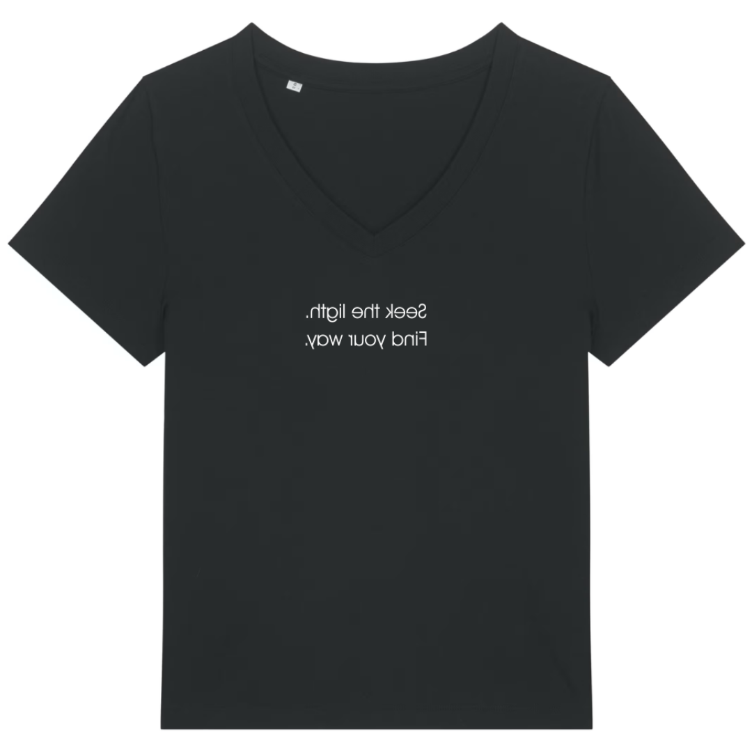 Seek the light T-shirt V-hals - Afbeelding 6