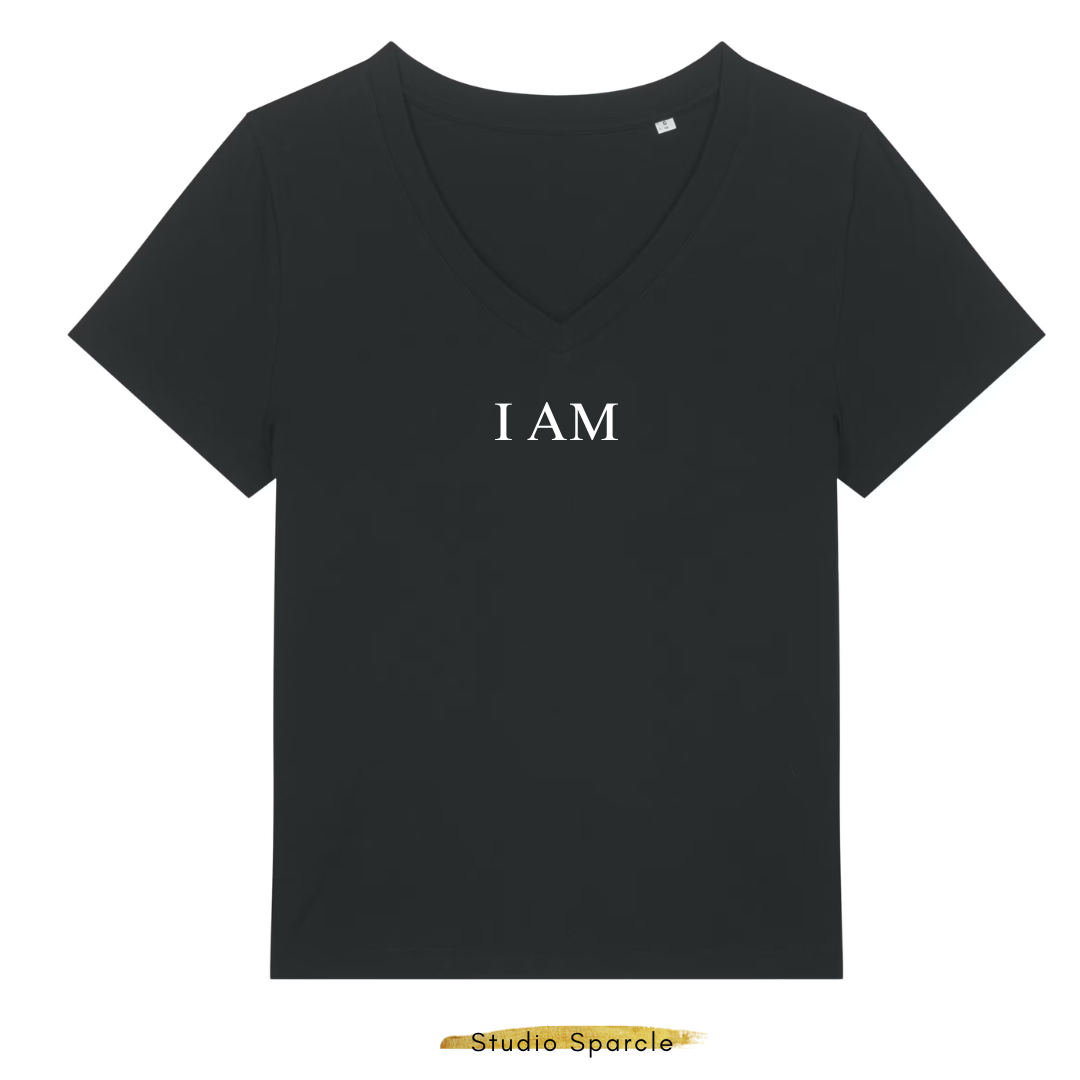 I AM T-shirt V-hals - Afbeelding 8
