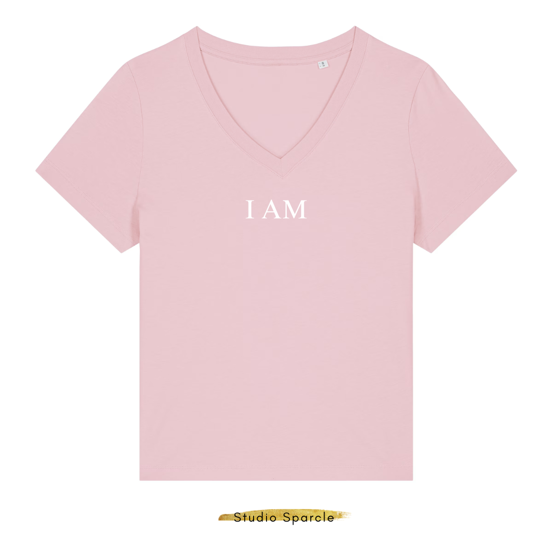 I AM T-shirt V-hals