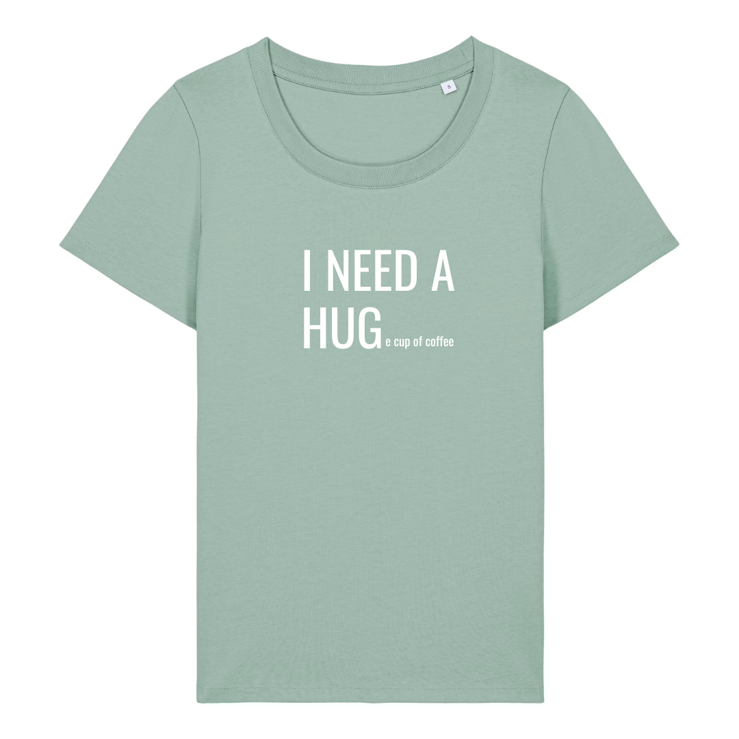I NEED A HUGe cup of coffee T-shirt ronde hals - Afbeelding 2