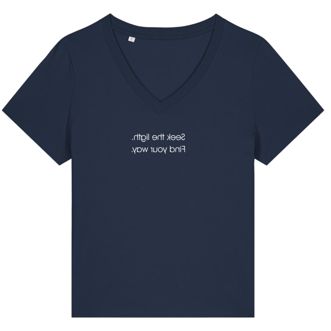 Seek the light T-shirt V-hals - Afbeelding 2