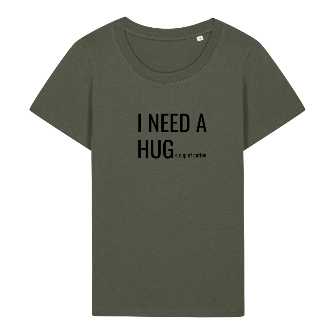 I NEED A HUGe cup of coffee T-shirt ronde hals - Afbeelding 5