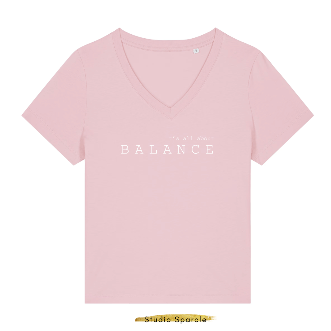 It's all about BALANCE T-shirt V-hals - Afbeelding 5