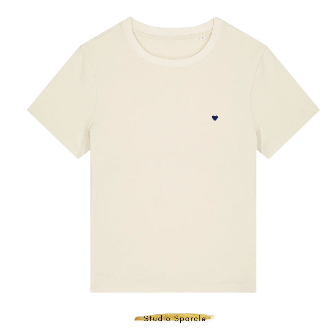 T-shirt ronde hals iets korter model MORE LOVE - Afbeelding 12
