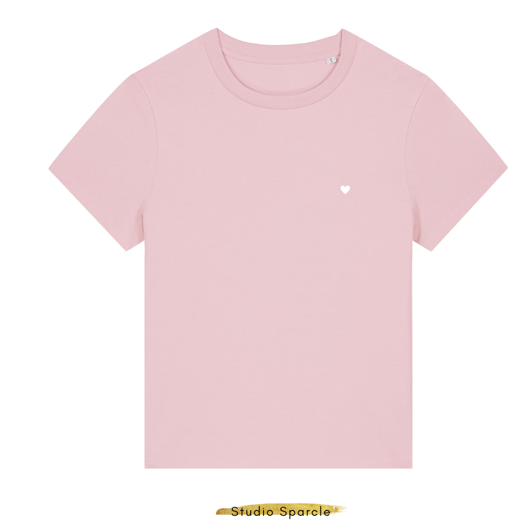 T-shirt ronde hals iets korter model MORE LOVE - Afbeelding 14
