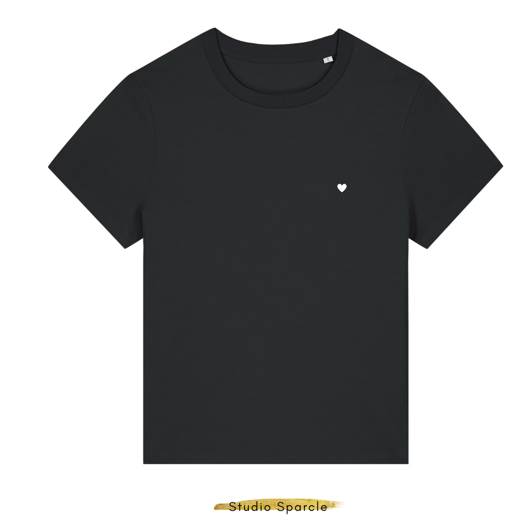 T-shirt ronde hals iets korter model MORE LOVE - Afbeelding 16