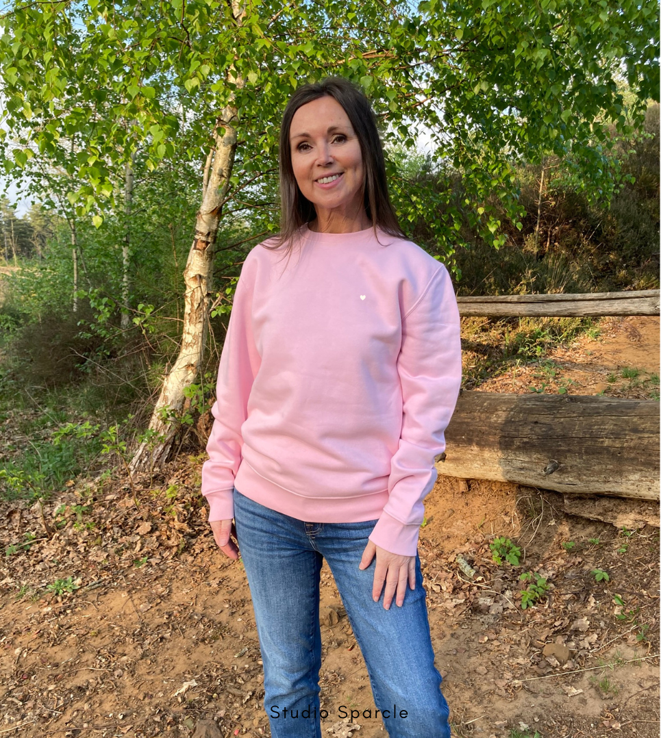 Sweater met hartje extra zacht