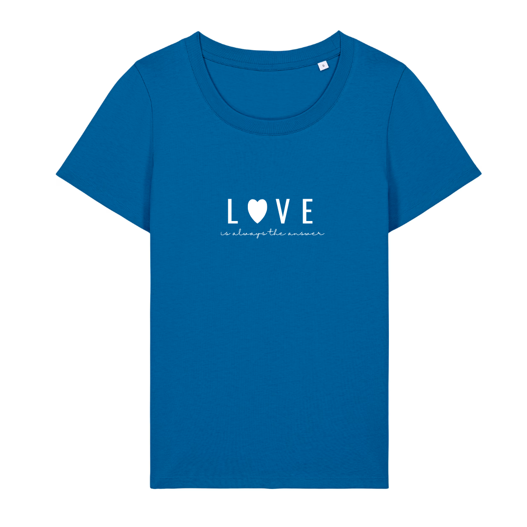 T-shirt ronde hals Love is always the answer - Afbeelding 5