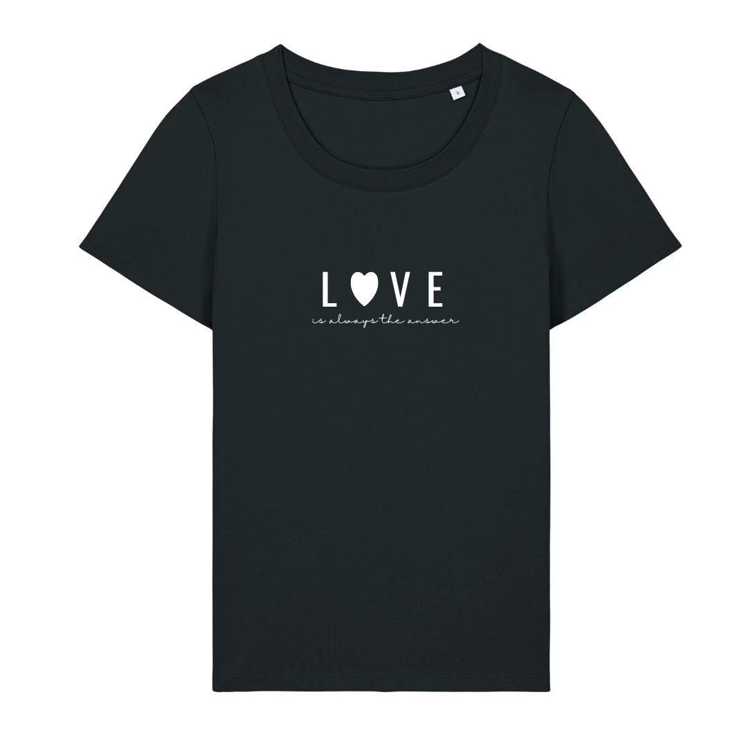 T-shirt ronde hals Love is always the answer - Afbeelding 7